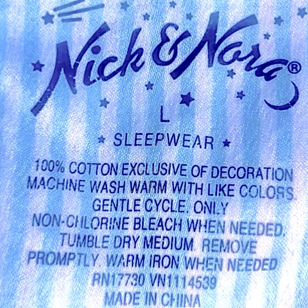 Nick & Nora sock monkey’s in the clouds sleeping gown size L - Picture 2 of 7
